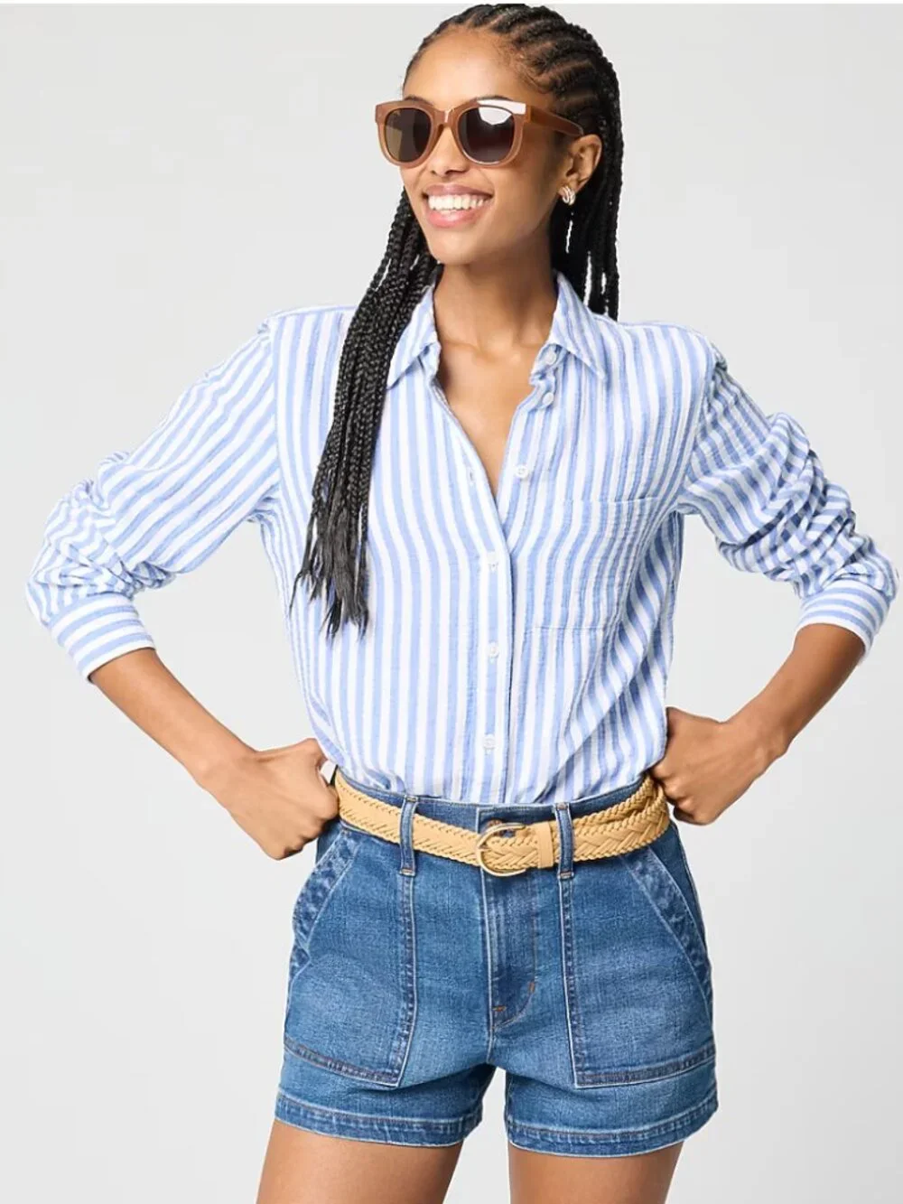 NWOT! J Crew Women's Gauze Button-Up Shirt - Size S - Picture 6 of 6